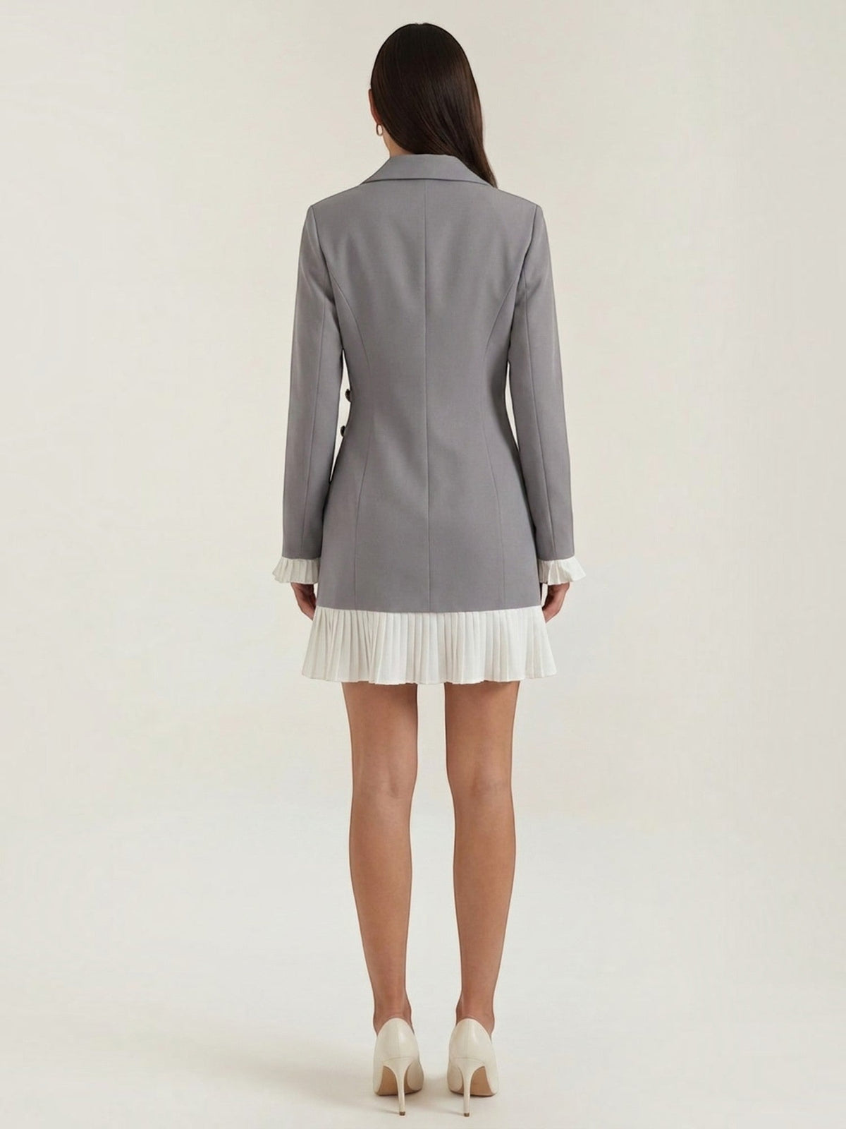 Vestido Blazer Mujer Elegante Botones