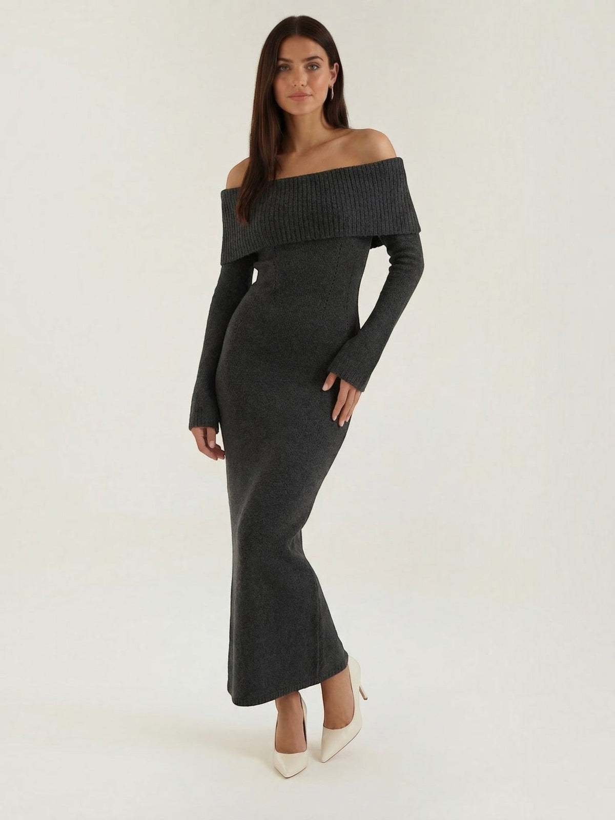 Vestido Largo Hombros Descubiertos Mujer