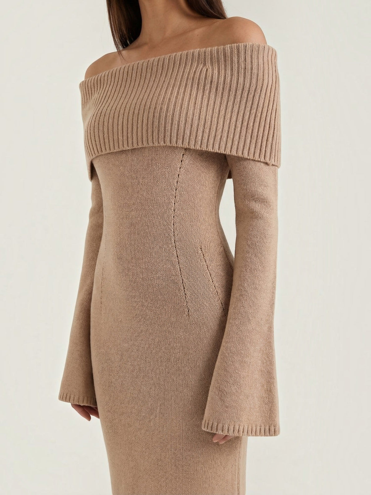 Vestido Largo Hombros Descubiertos Mujer