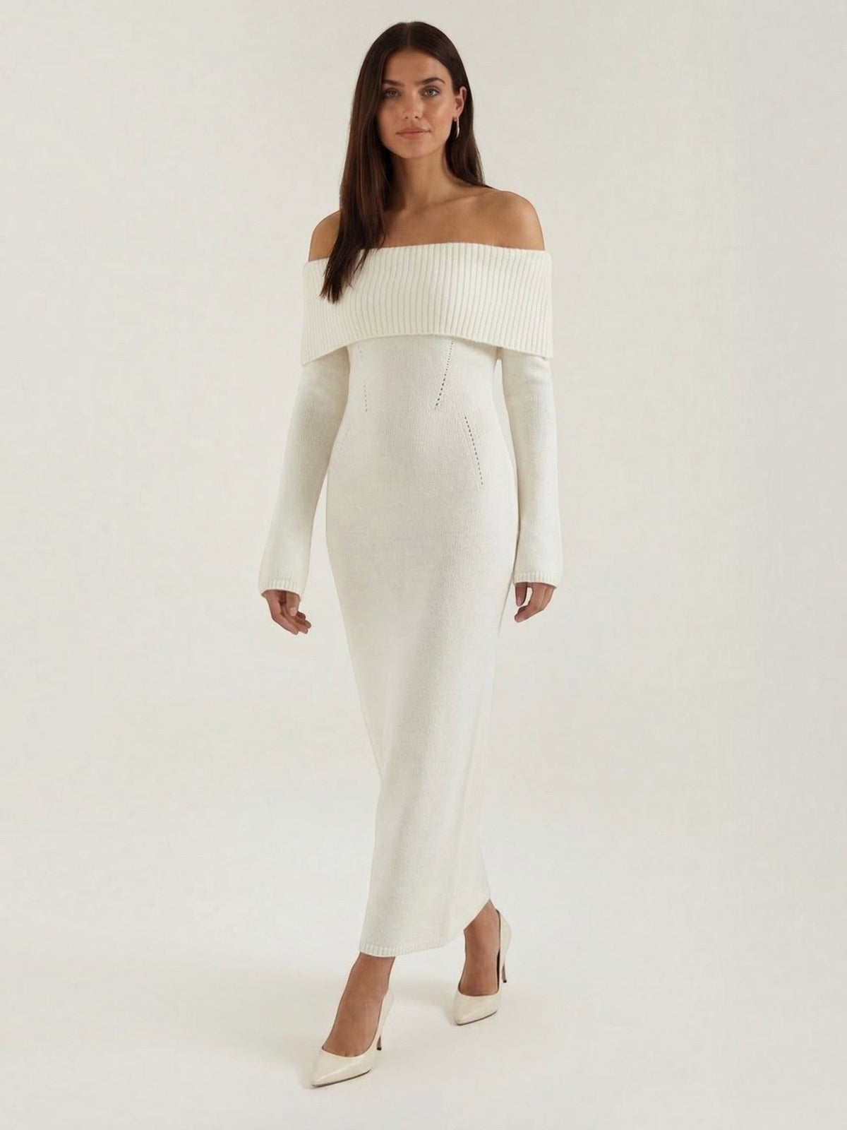 Vestido Largo Hombros Descubiertos Mujer