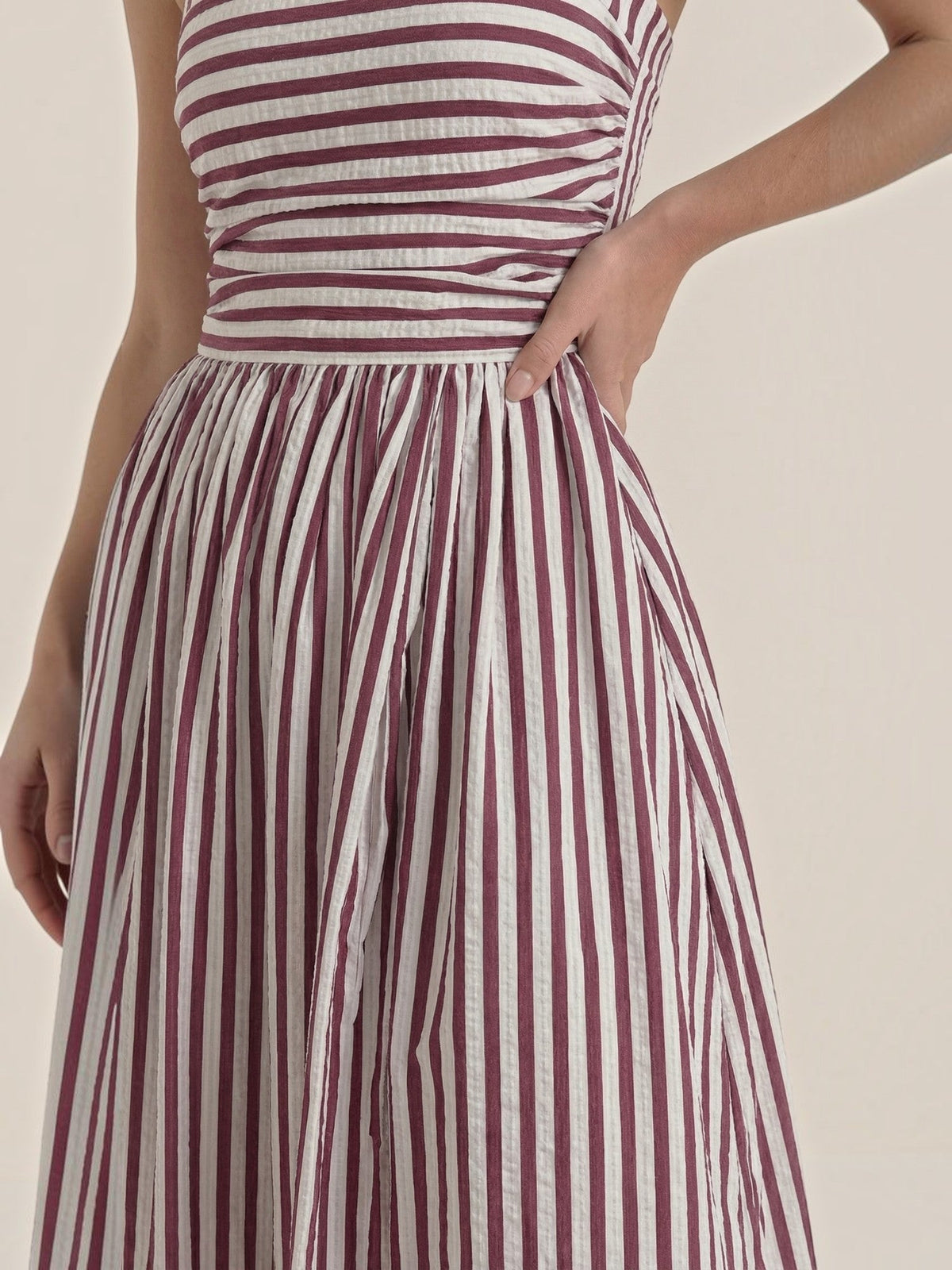 Vestido Largo Rayas Tirantes Mujer