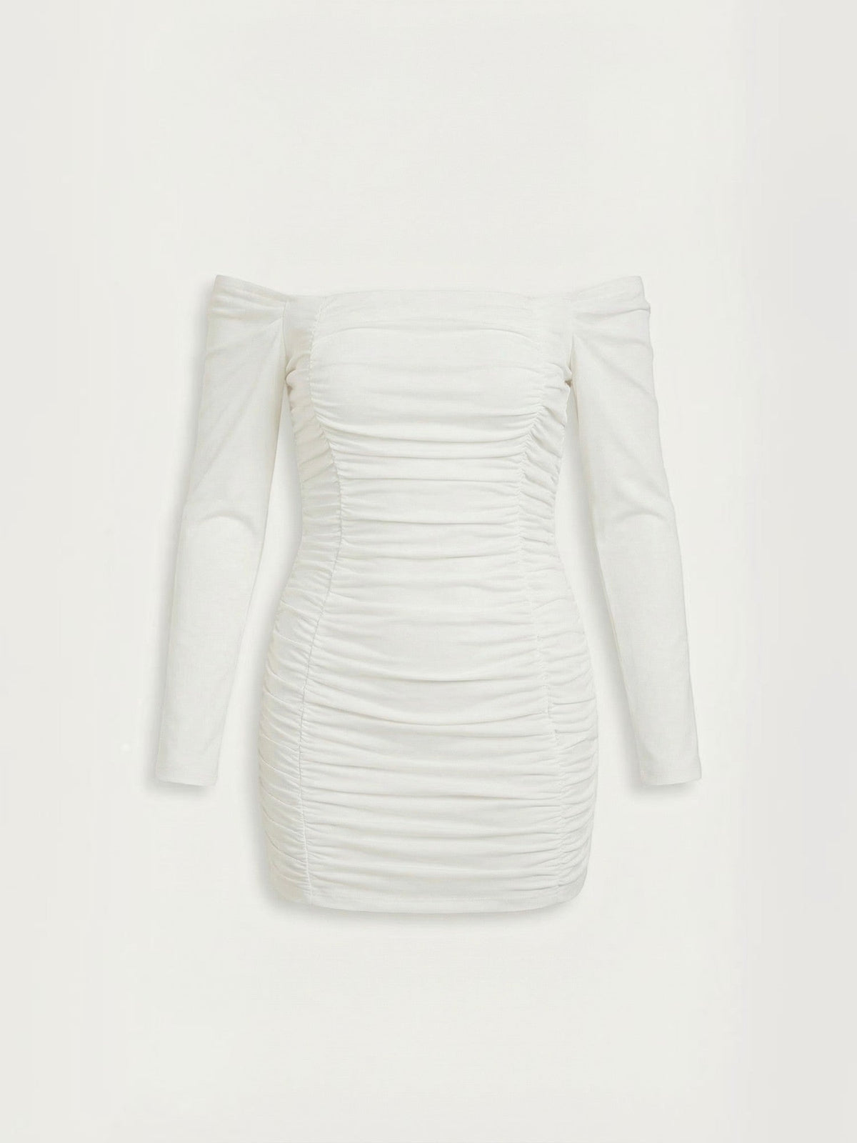 Vestido Corto Ceñido Hombros Descubiertos