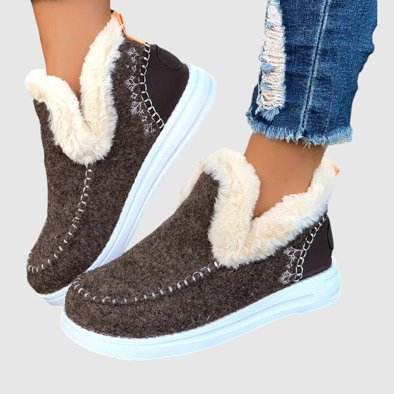 Botas Mujer Invierno Forro Afelpado Slip-on