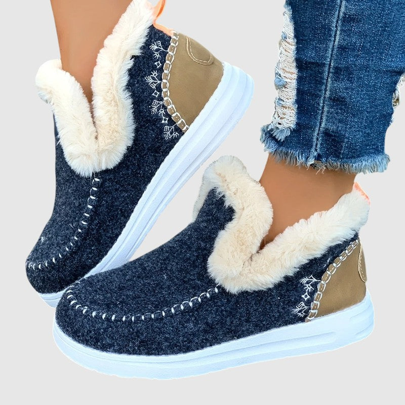 Botas Mujer Invierno Forro Afelpado Slip-on