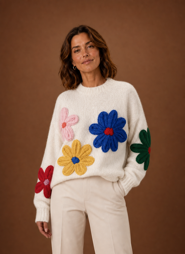 Jersey Oversize Mujer Estampado Floral
