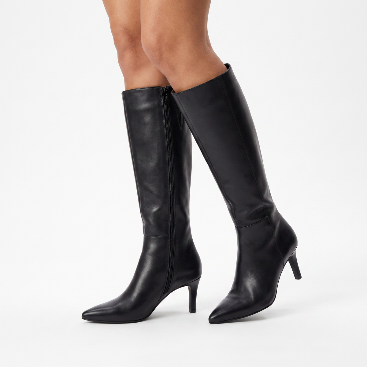 Botas Altas Mujer Tacón Bajo Elegante