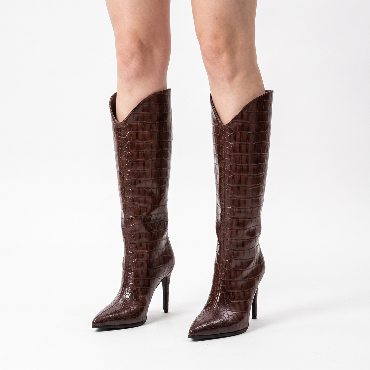 Botas Altas Mujer Tacón Aguja de Piel