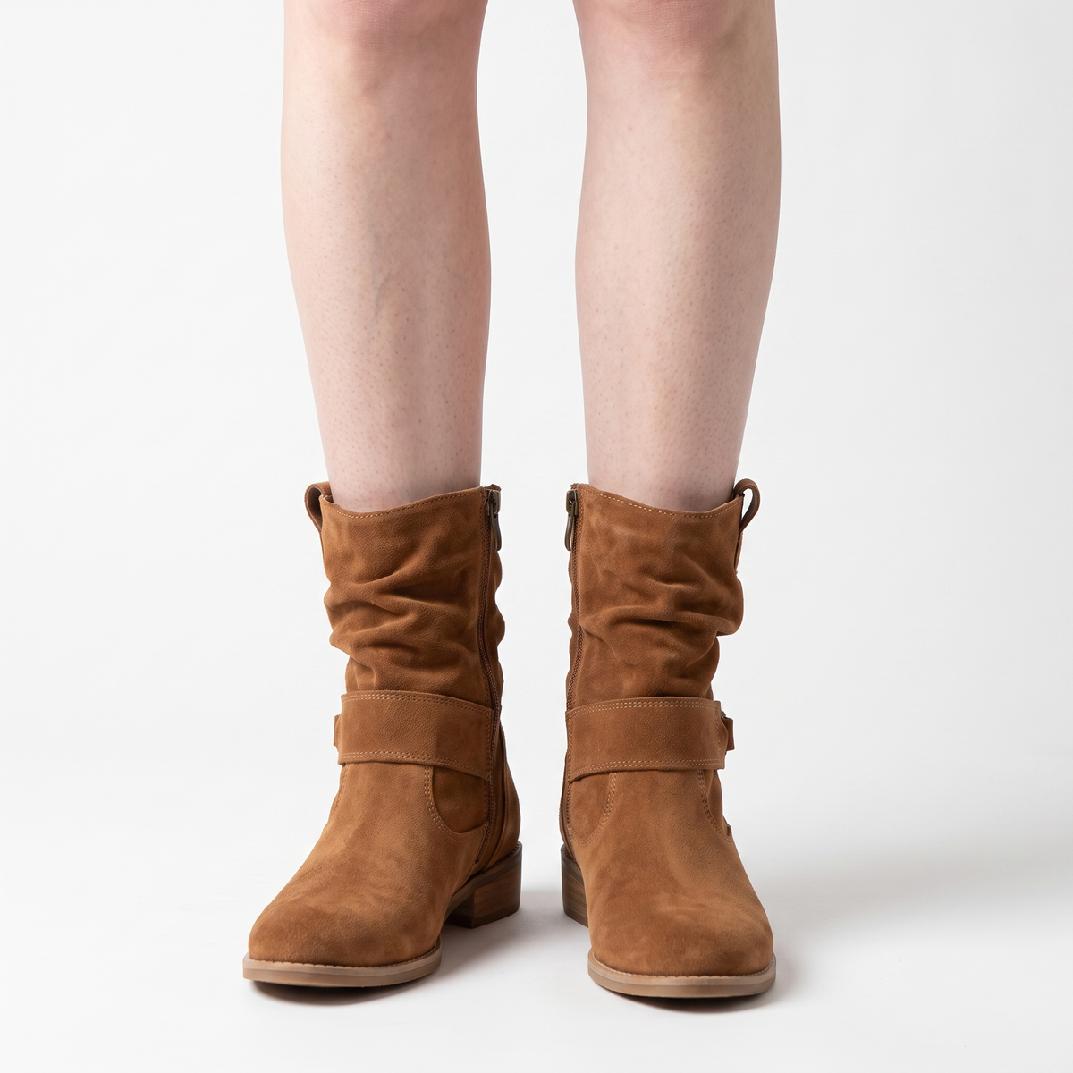 Botines Mujer Ante Boho Suela Cómoda