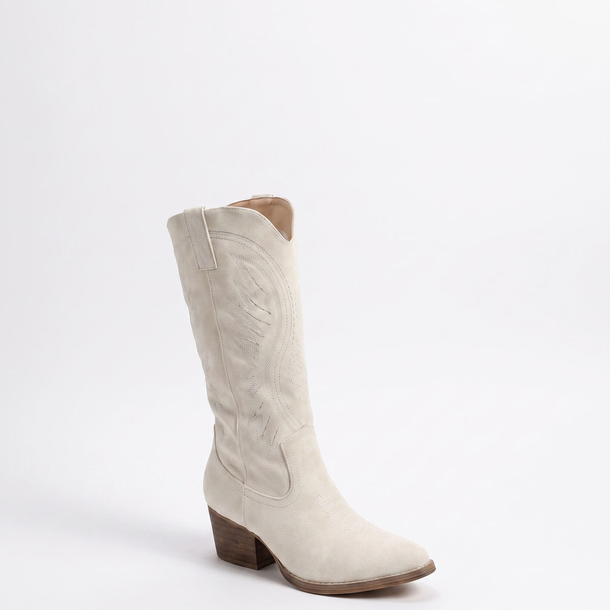 Botas Altas Mujer Bordado Cremallera Lateral