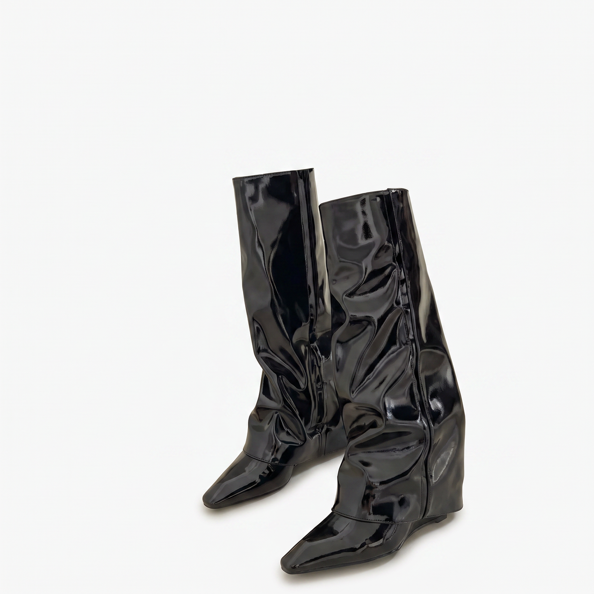 Botas Altas Mujer Cuña de Charol
