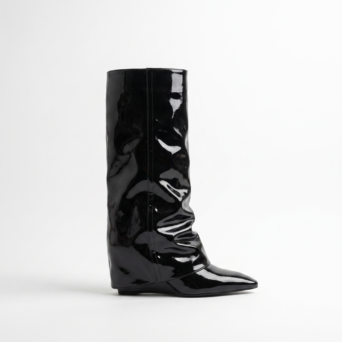 Botas Altas Mujer Cuña de Charol