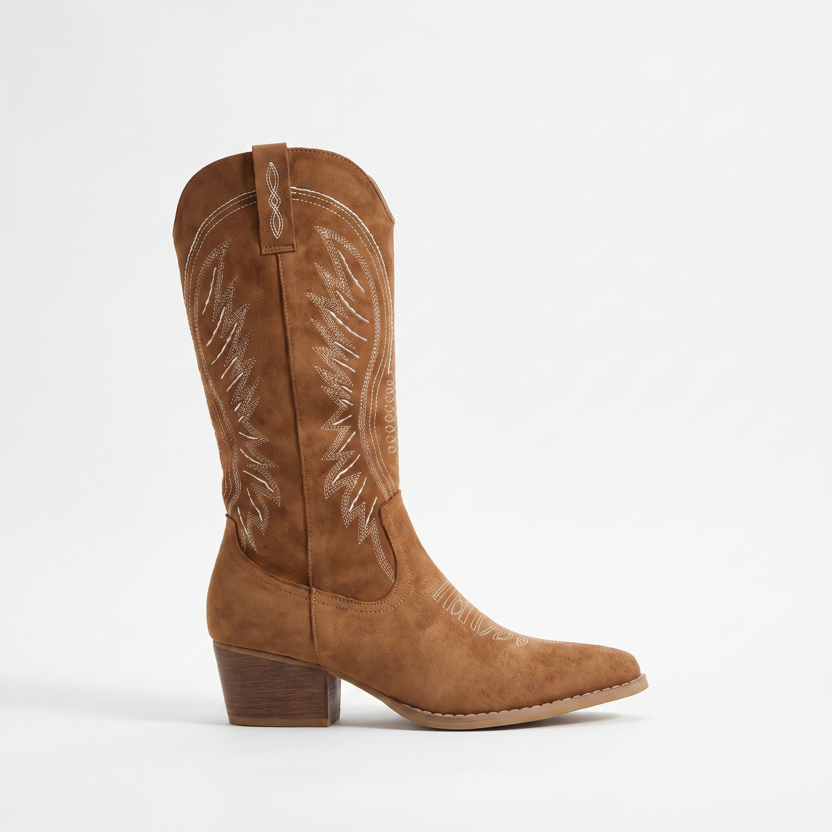 Botas Altas Mujer Bordado Cremallera Lateral