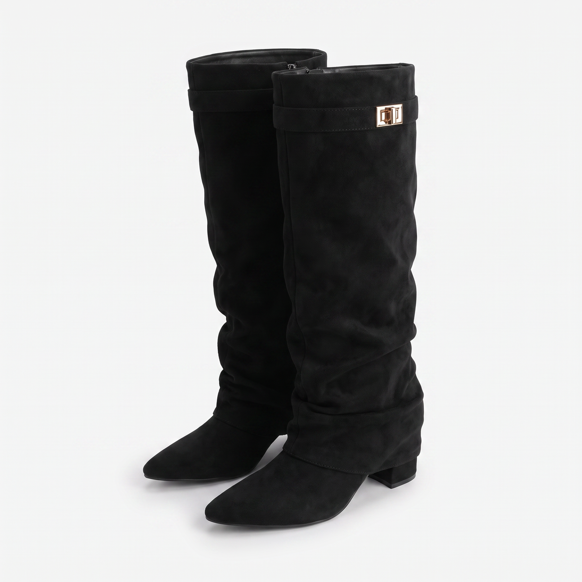 Botas Altas Mujer Punta Fina de Ante