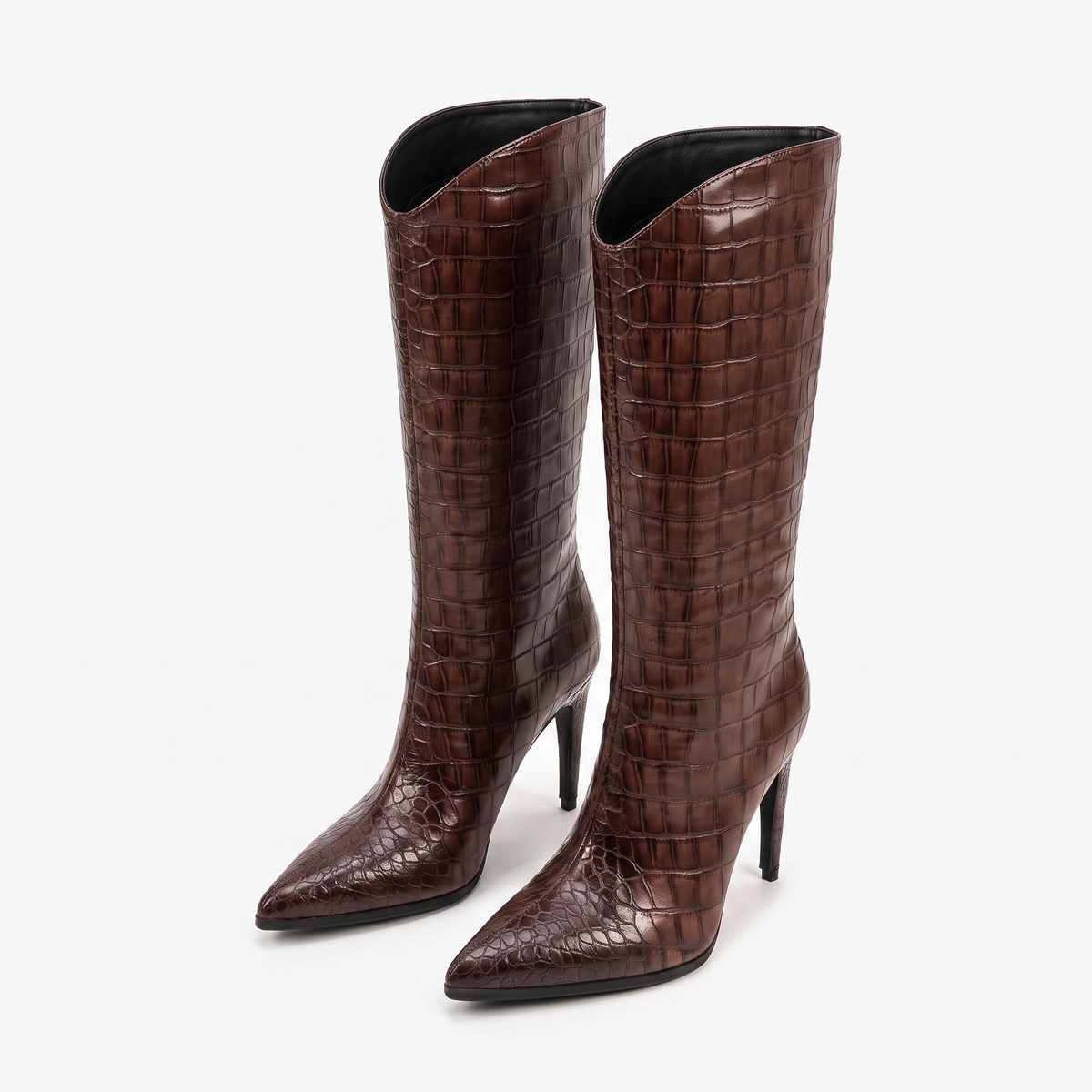 Botas Altas Mujer Tacón Aguja de Piel