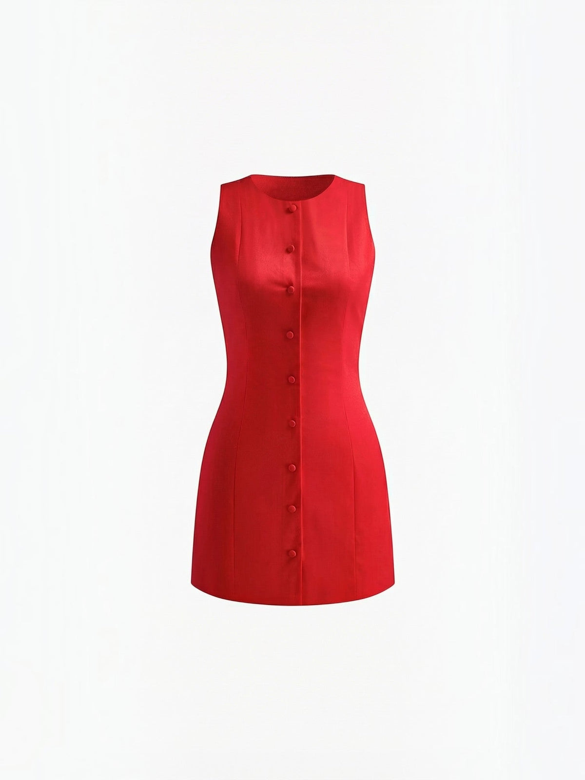 Vestido Corto Recto Sin Mangas