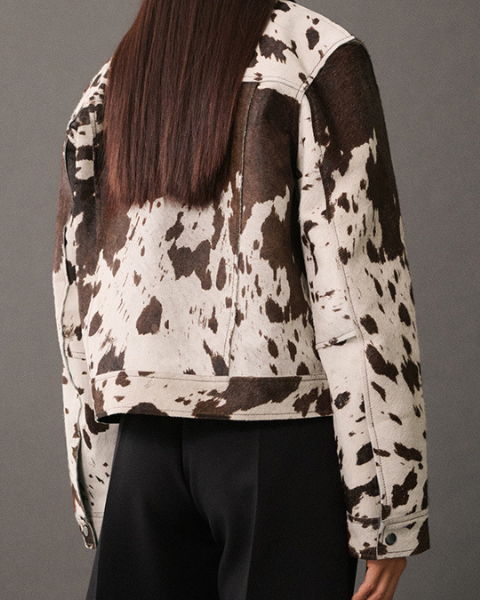 Chaqueta de Cuero Vegano Mujer con Efecto Piel de Becerro - Vista 4