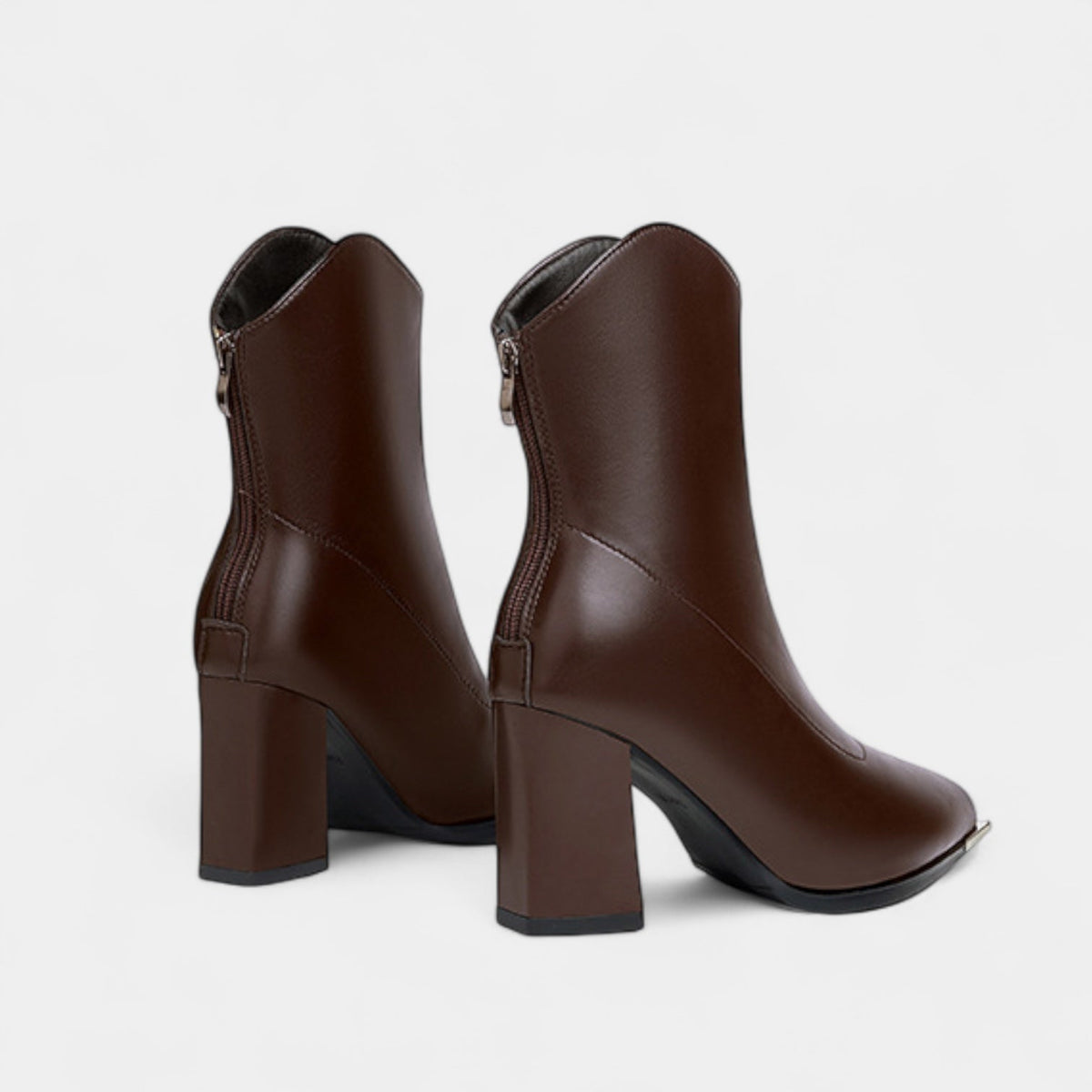 Botas de Tacón Mujer Bloc de Piel
