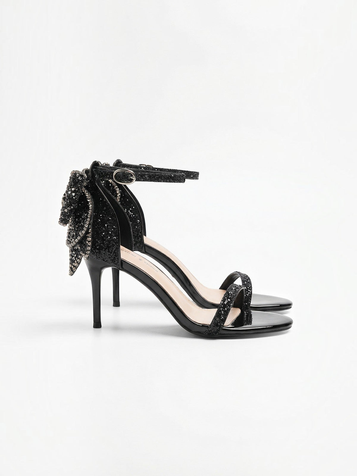 Sandalias Sarah de Tacón con Lazo de Purpurina