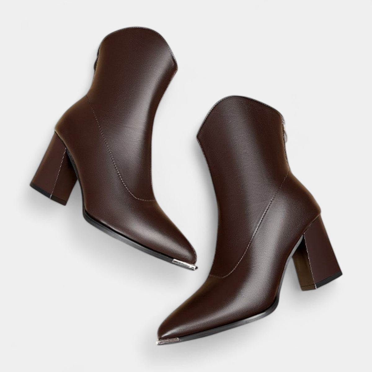 Botas de Tacón Mujer Bloc de Piel