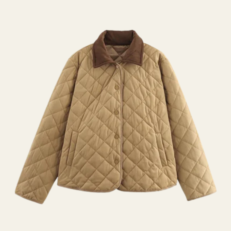 Chaqueta Acolchada de Algodón Mujer Estilo Retro para Entretiempo - Vista 1