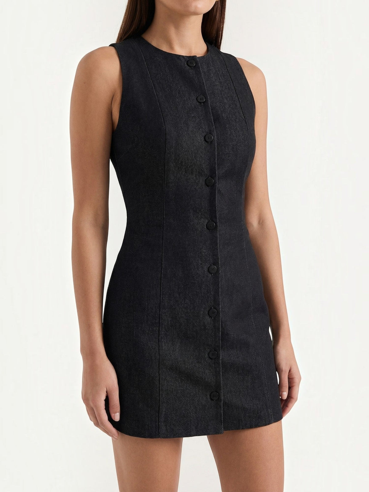 Vestido Corto Recto Sin Mangas