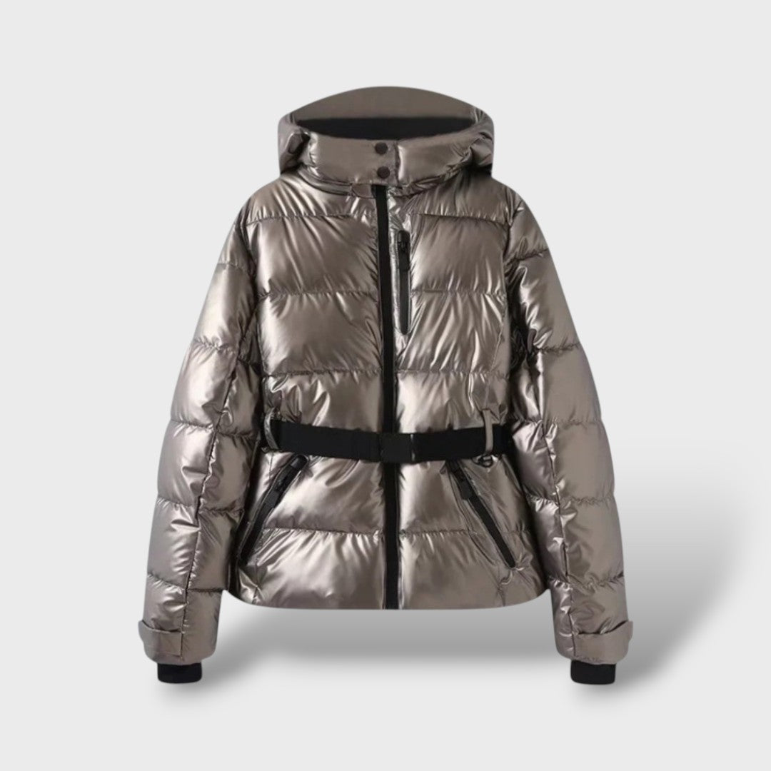 Chaqueta Acolchada Impermeable Mujer con Cinturón - Vista 4
