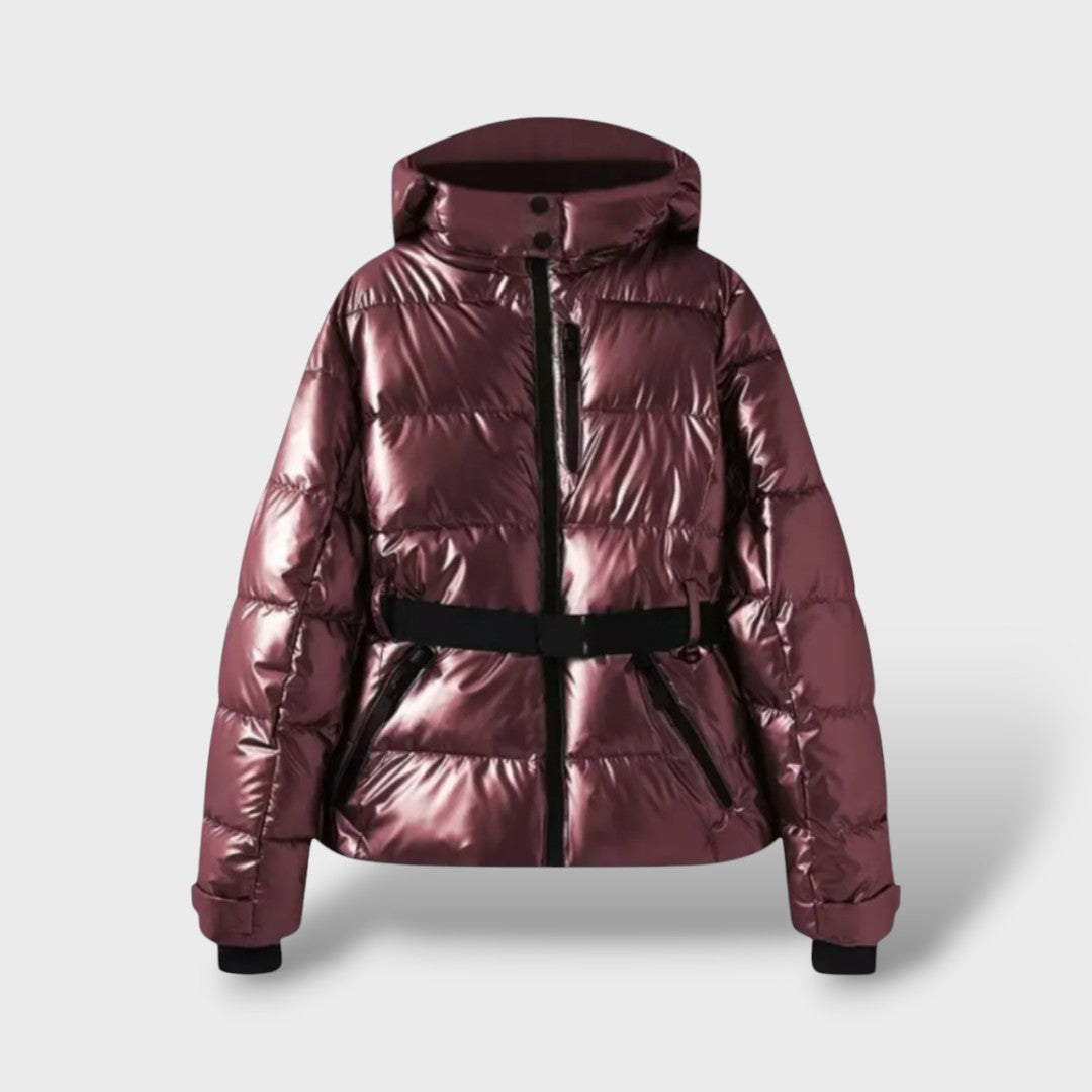 Chaqueta Acolchada Impermeable Mujer con Cinturón - Vista 6