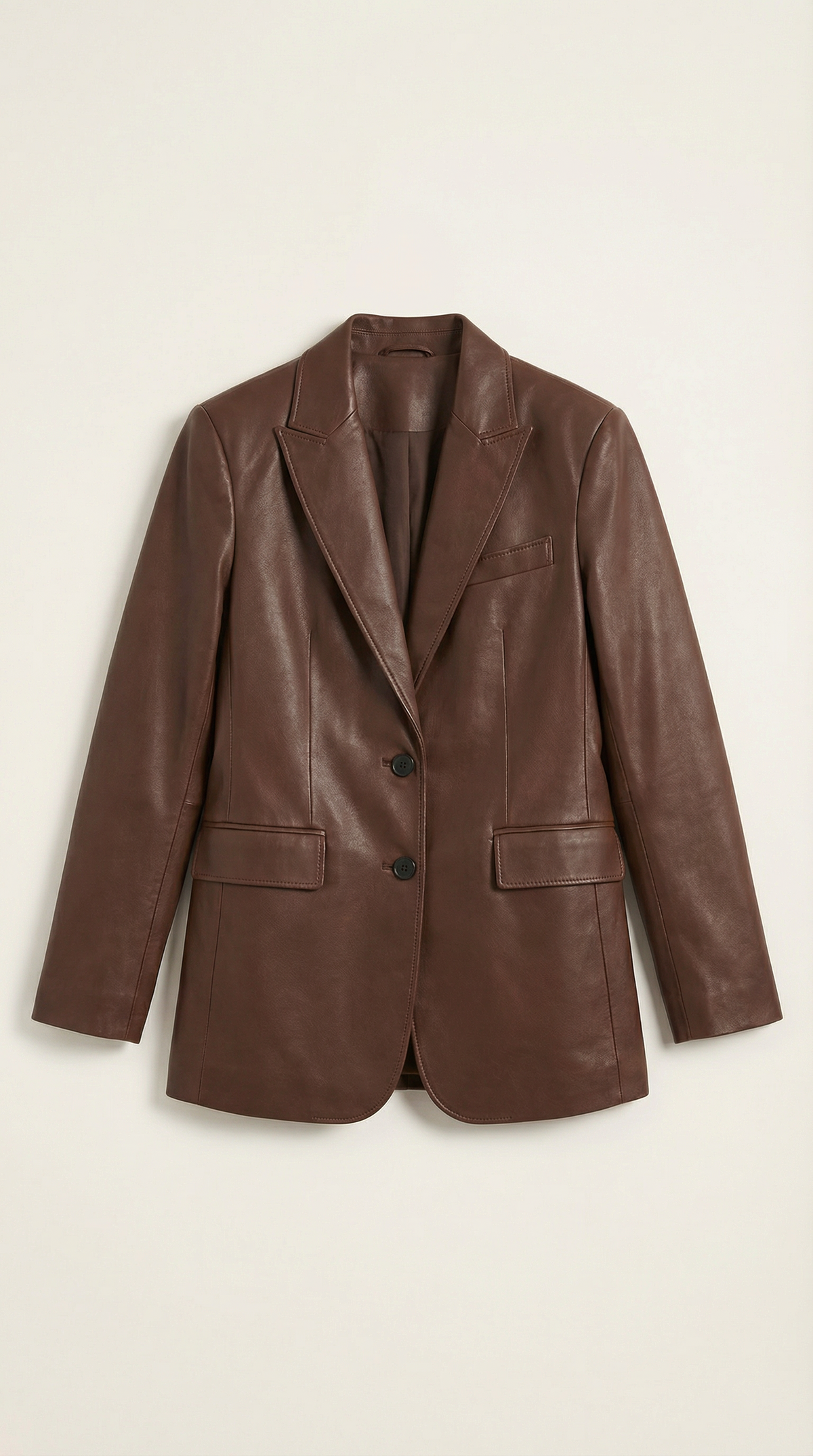 Blazer Mujer Oversize de Polipiel Brillante y Corte Estructurado - Vista 10
