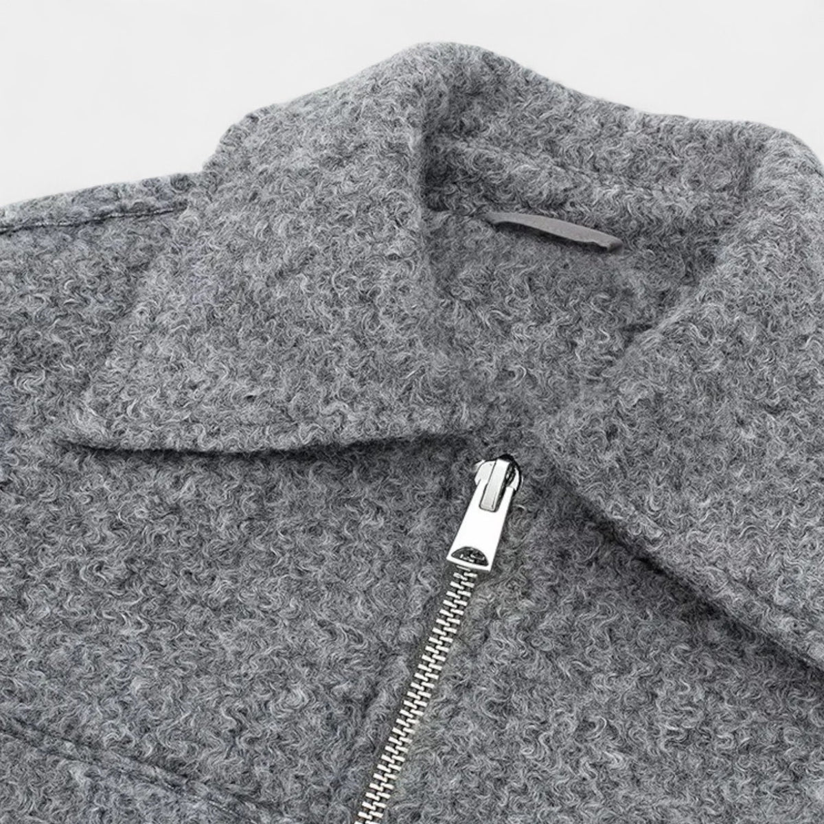Chaqueta Mujer Paño Texturizada Cuello Recto