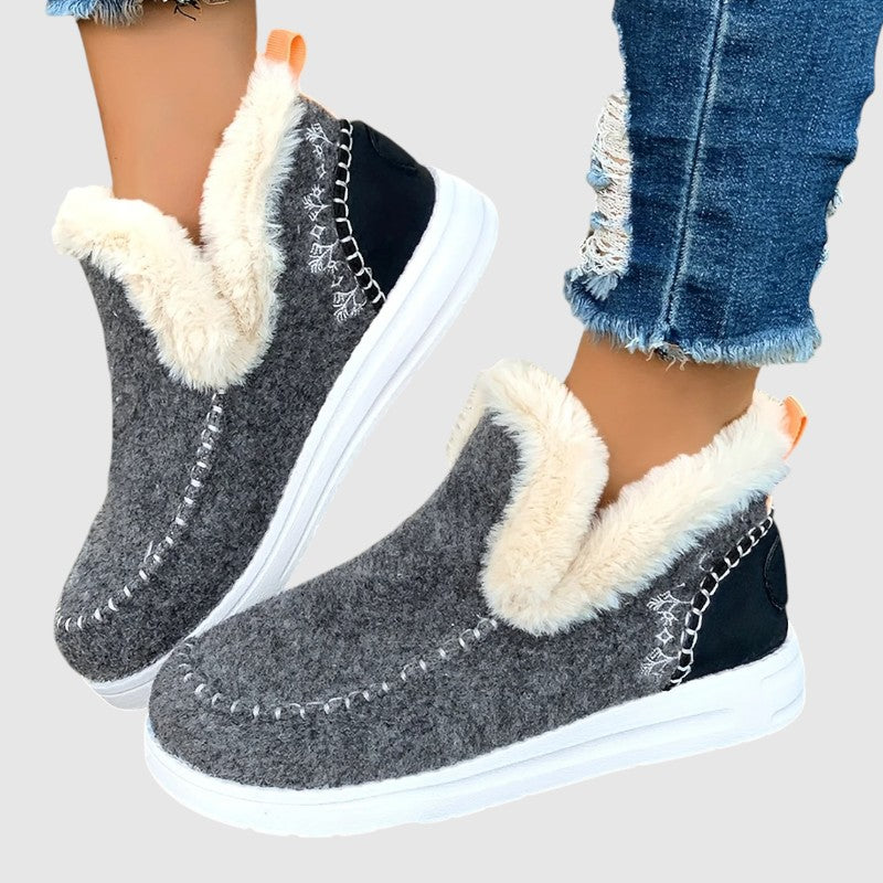 Botas Mujer Invierno Forro Afelpado Slip-on