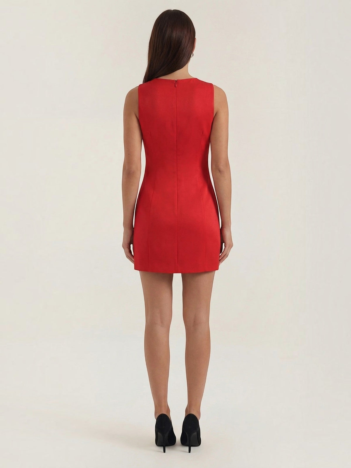 Vestido Corto Recto Sin Mangas