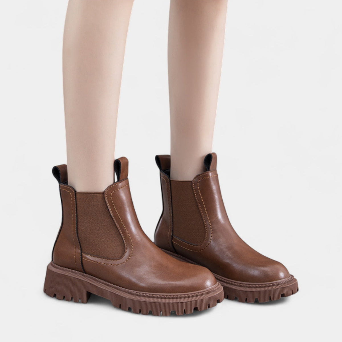 Botines Chelsea Mujer Suela Dentada