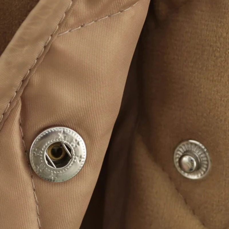Chaqueta Acolchada de Algodón Mujer Estilo Retro para Entretiempo - Vista 8