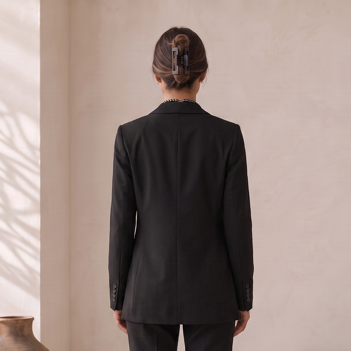 Traje Chaqueta Mujer con Chaleco y Pantalón de Pierna Recta - Vista 3