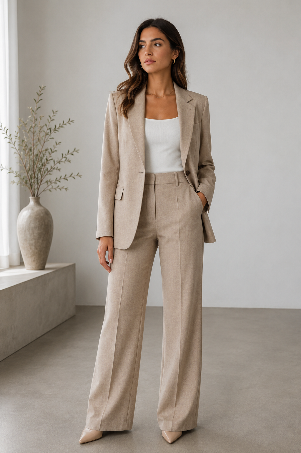Traje Mujer Elegante con Blazer Entallado y Pantalón Recto - Vista 4