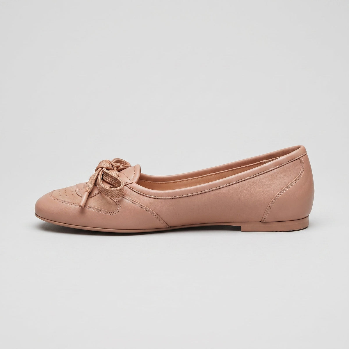 Bailarinas Sneaker Mujer de Piel con Cordones Retro