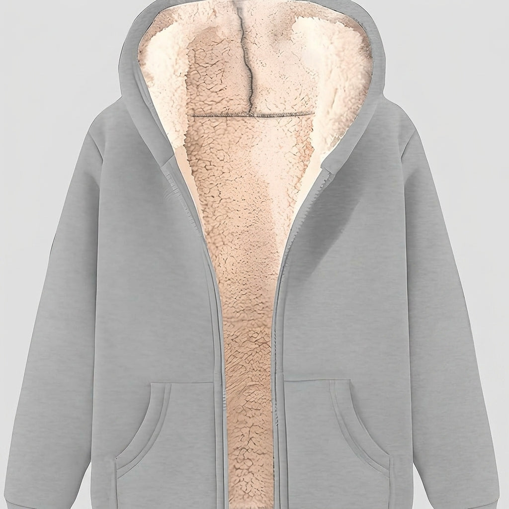 Sudadera con Capucha Mujer Efecto Polar y Corte Cómodo - vista 5
