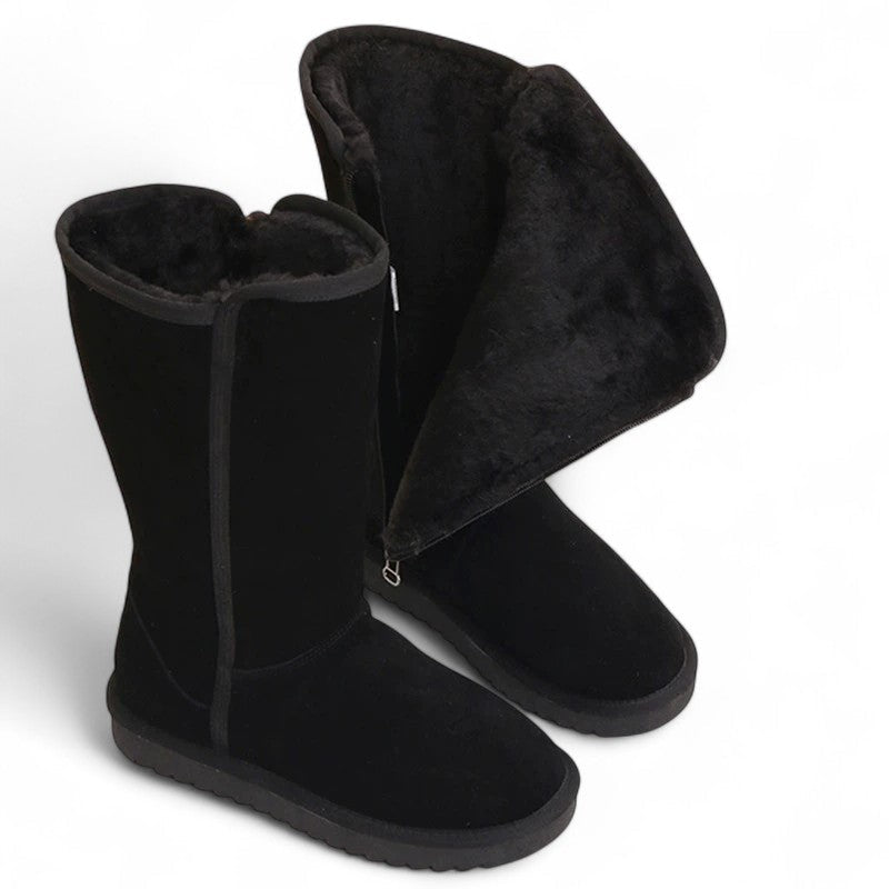 Botas Forradas de Pelo Mujer de Caña Alta con Puño Plegable