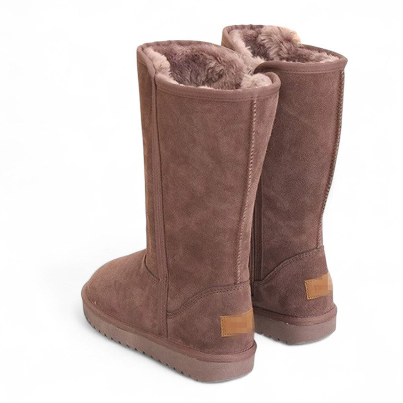 Botas Forradas de Pelo Mujer de Caña Alta con Puño Plegable