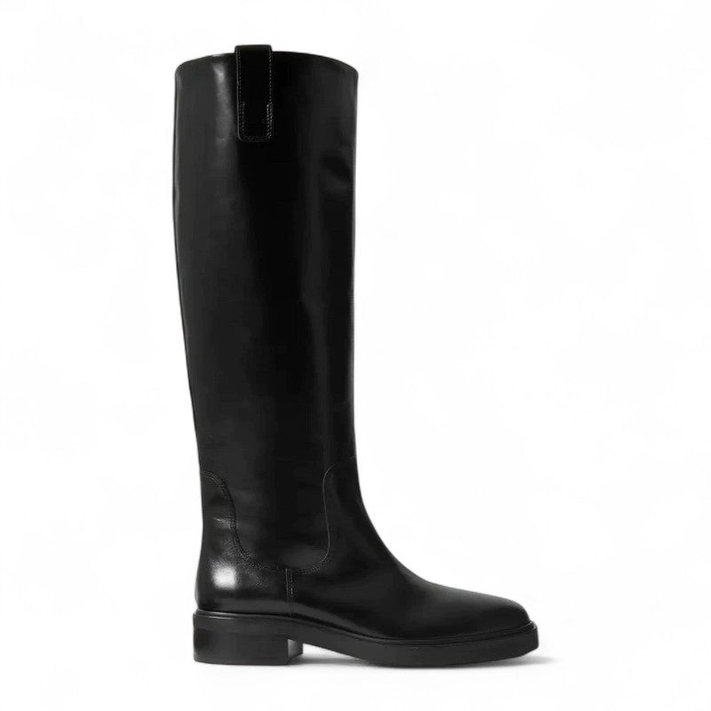 Botas Altas Mujer de Cuero Liso Minimalistas