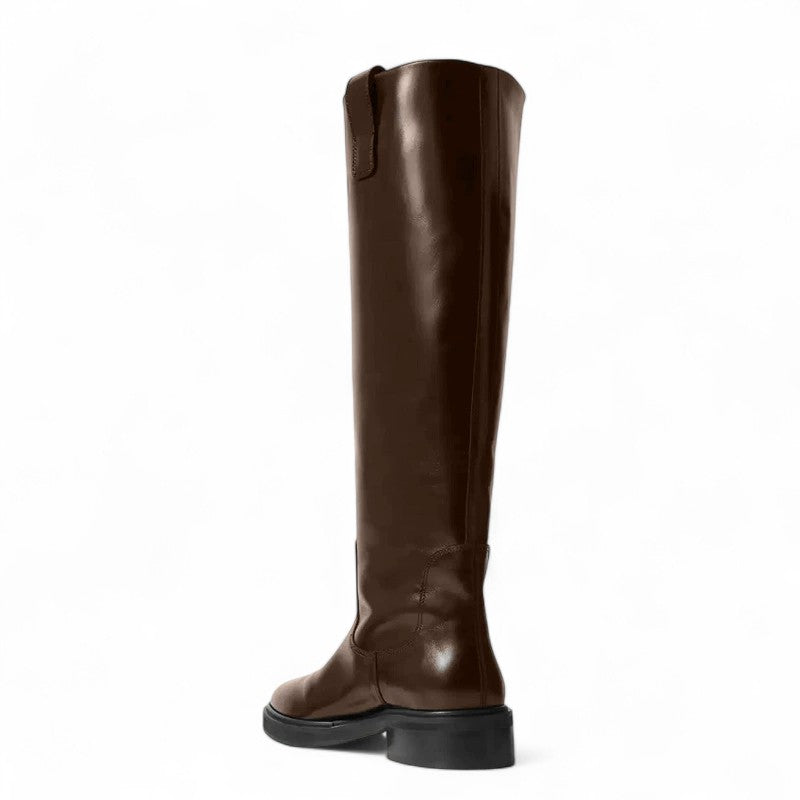 Botas Altas Mujer de Cuero Liso Minimalistas
