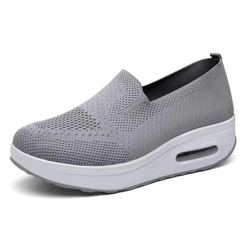 Zapatillas Slip-On Mujer de Punto con Plataforma y Cámara de Aire