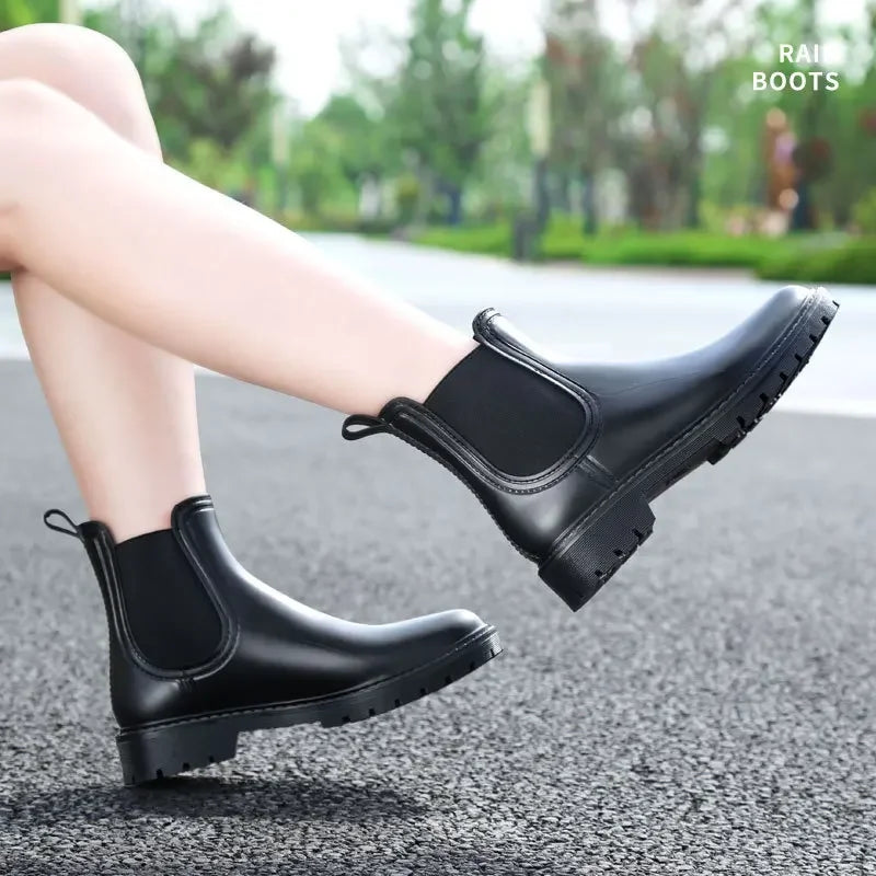 Botines Chelsea Mujer Bajos con Suela Gruesa