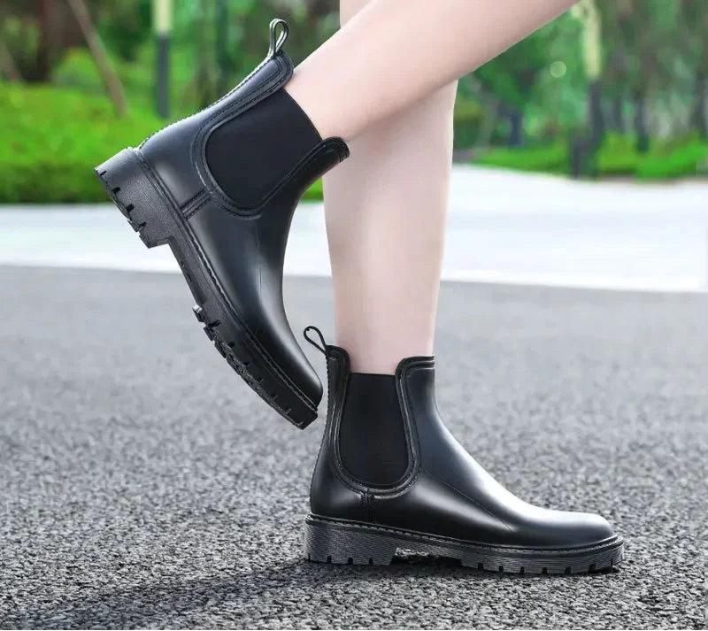 Botines Chelsea Mujer Bajos con Suela Gruesa