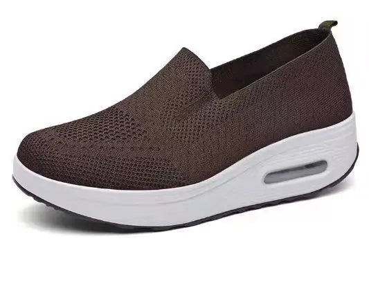 Zapatillas Slip-On Mujer de Punto con Plataforma y Cámara de Aire