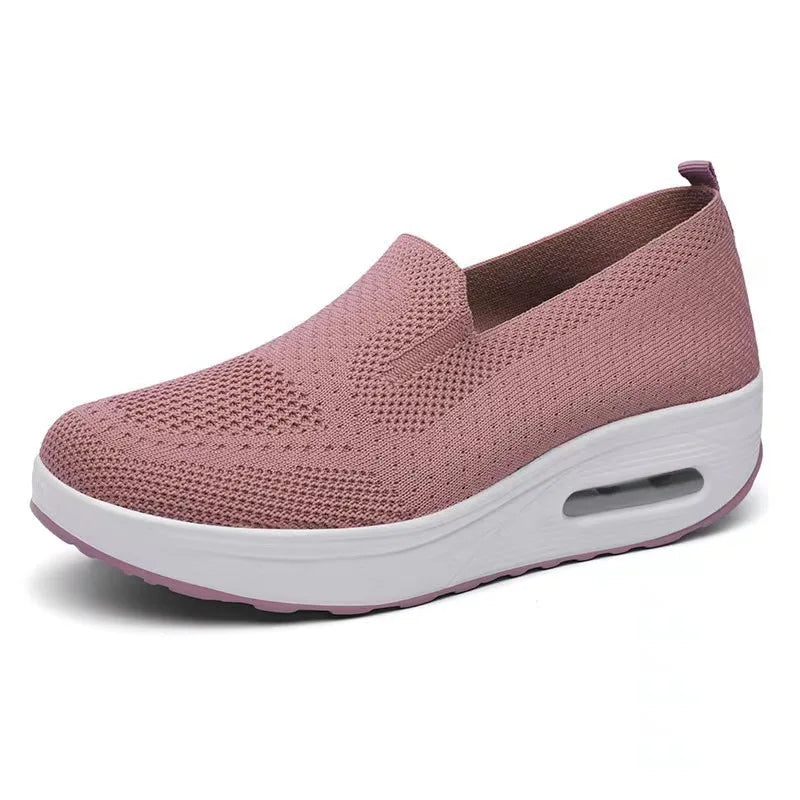 Zapatillas Slip-On Mujer de Punto con Plataforma y Cámara de Aire