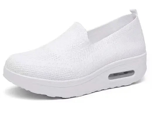 Zapatillas Slip-On Mujer de Punto con Plataforma y Cámara de Aire