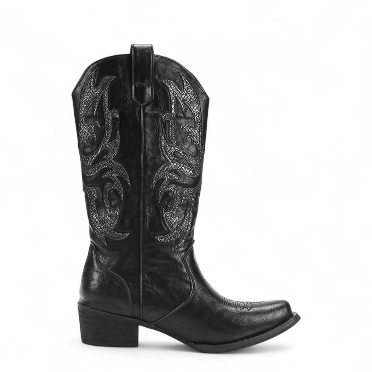 Botas Cowboy Mujer Camperas de Piel Lisas con Tacón