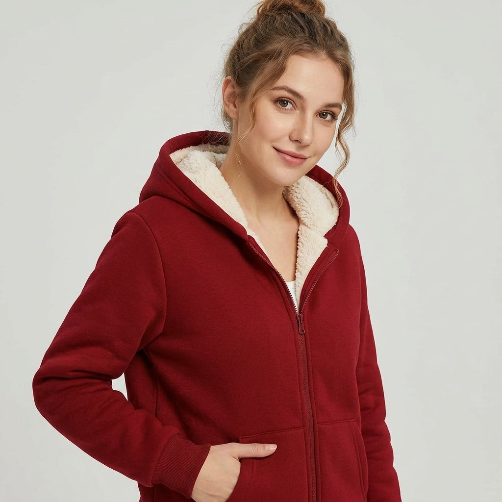 Sudadera con Capucha Mujer Efecto Polar y Corte Cómodo - vista 2