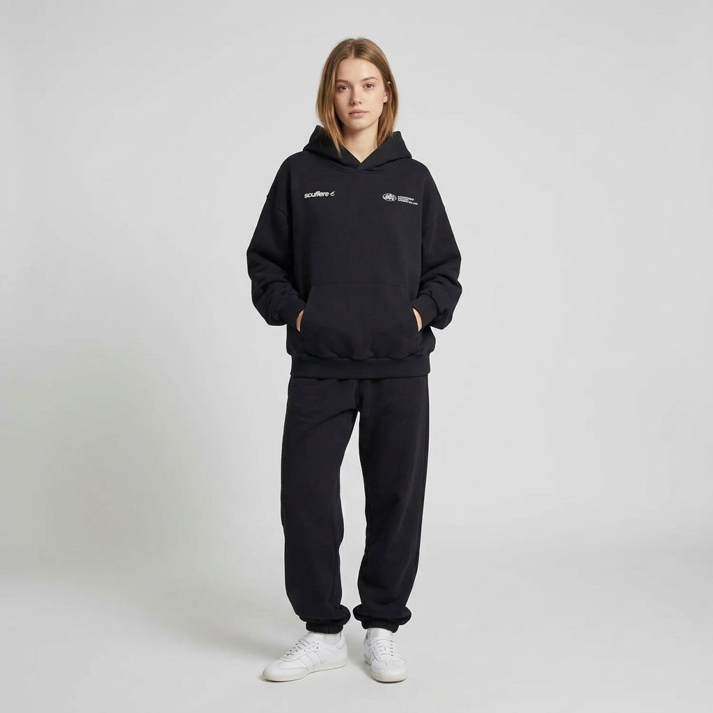 Sudadera con Capucha Mujer de Mezcla de Algodón y Corte Holgado - vista 4
